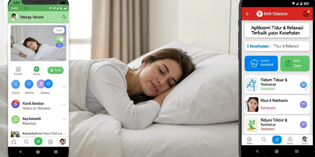 Tampilan antarmuka yang menenangkan dari aplikasi AA62 untuk Tidur & Relaksasi.