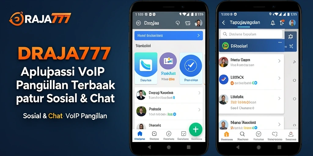 Antarmuka pengguna DRAJA777 yang sederhana dan fungsional dalam VoIP Panggilan.
