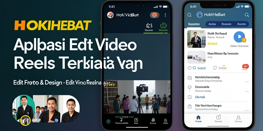 Tampilan antarmuka HOKIHEBAT saat mengedit Video Reels.