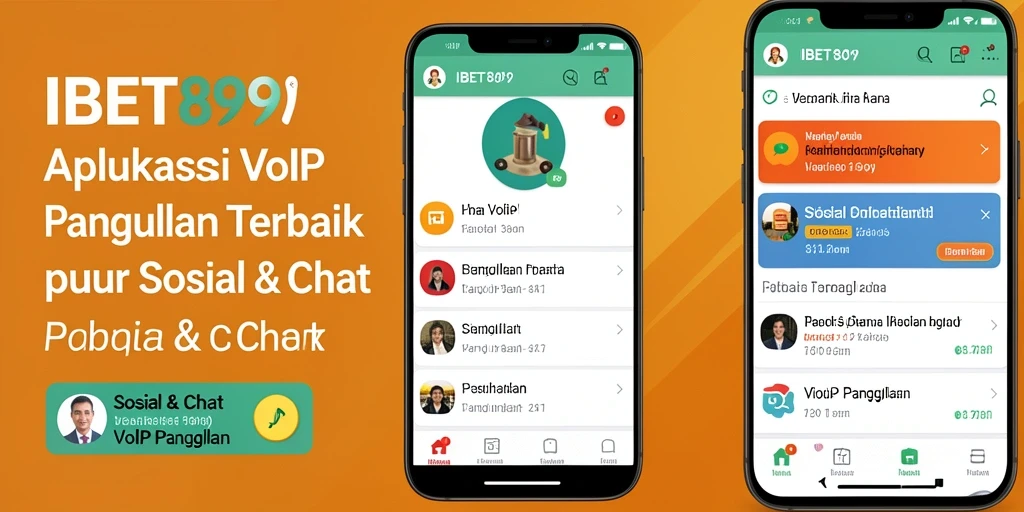 Tampilan antarmuka pengguna aplikasi VoIP Panggilan IBET899