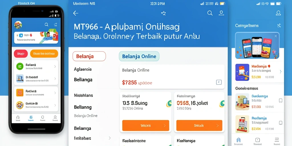Antarmuka aplikasi MT966 yang menarik dan fungsional untuk Belanja Online.