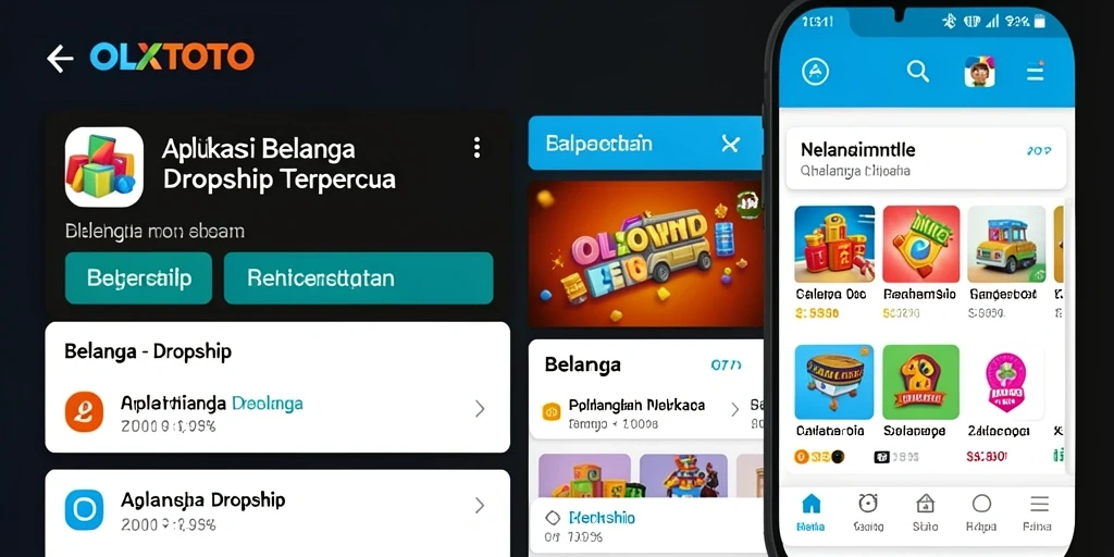 Antarmuka aplikasi OLXTOTO yang memudahkan pengguna dalam dropship.